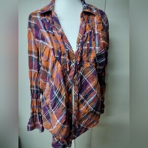 Maurice's Plaid Button-Up Women's Top Size 2